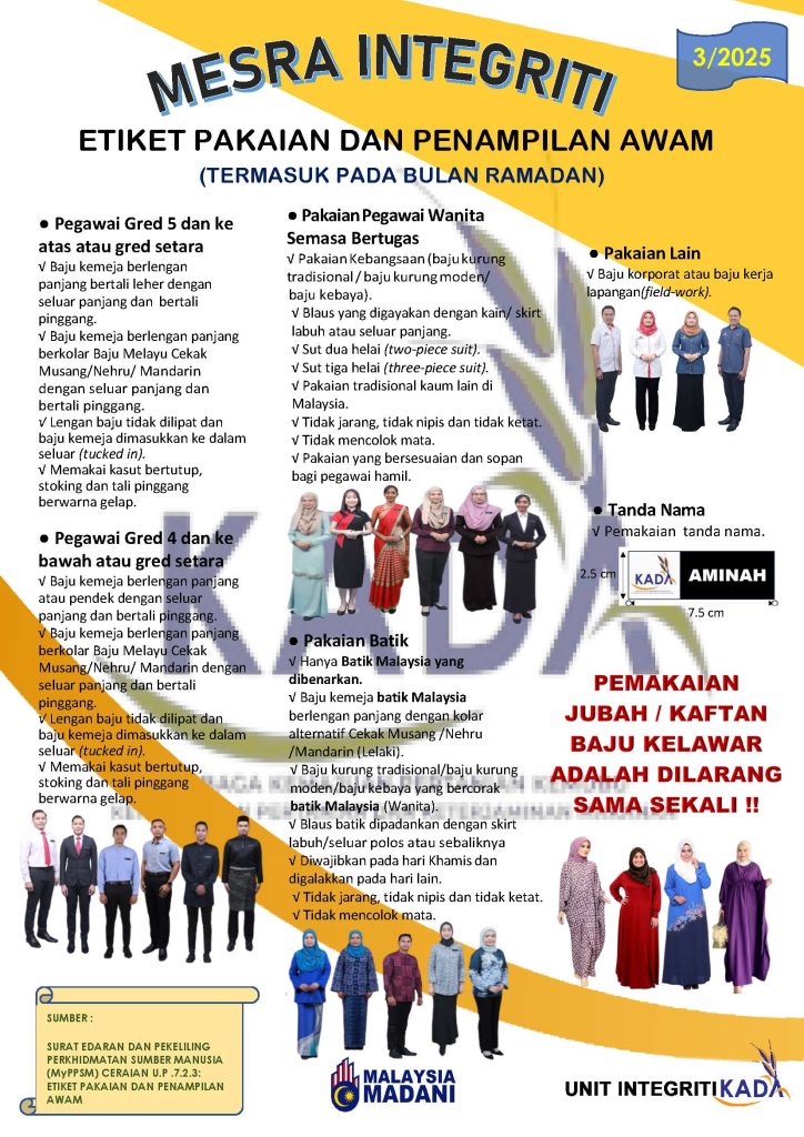 Siri 3 etiket pakaian dan penampilan awam edit kali kedua pdf