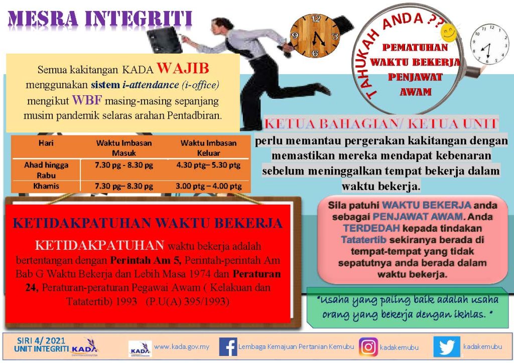 Siri 4 pematuhan waktu bekerja pdf