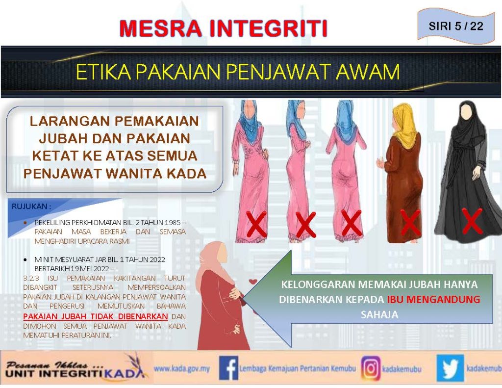 Siri 5 larangan pemakaian jubah dan pakaian ketat pdf