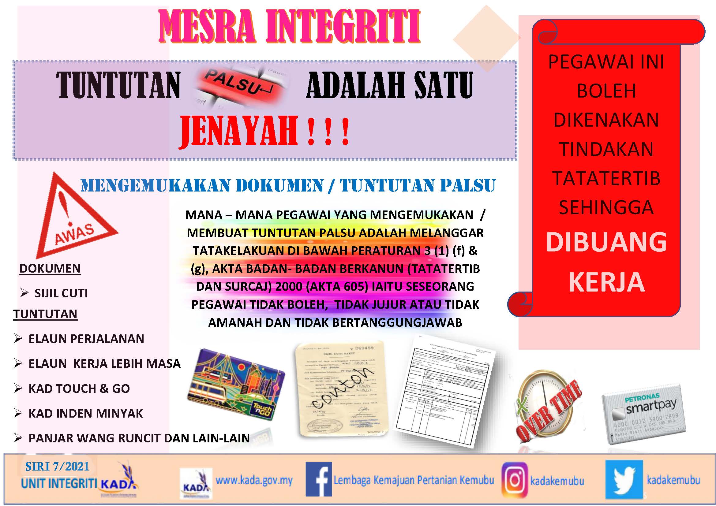 Siri 7 tuntutan palsu adalah satu jenayah