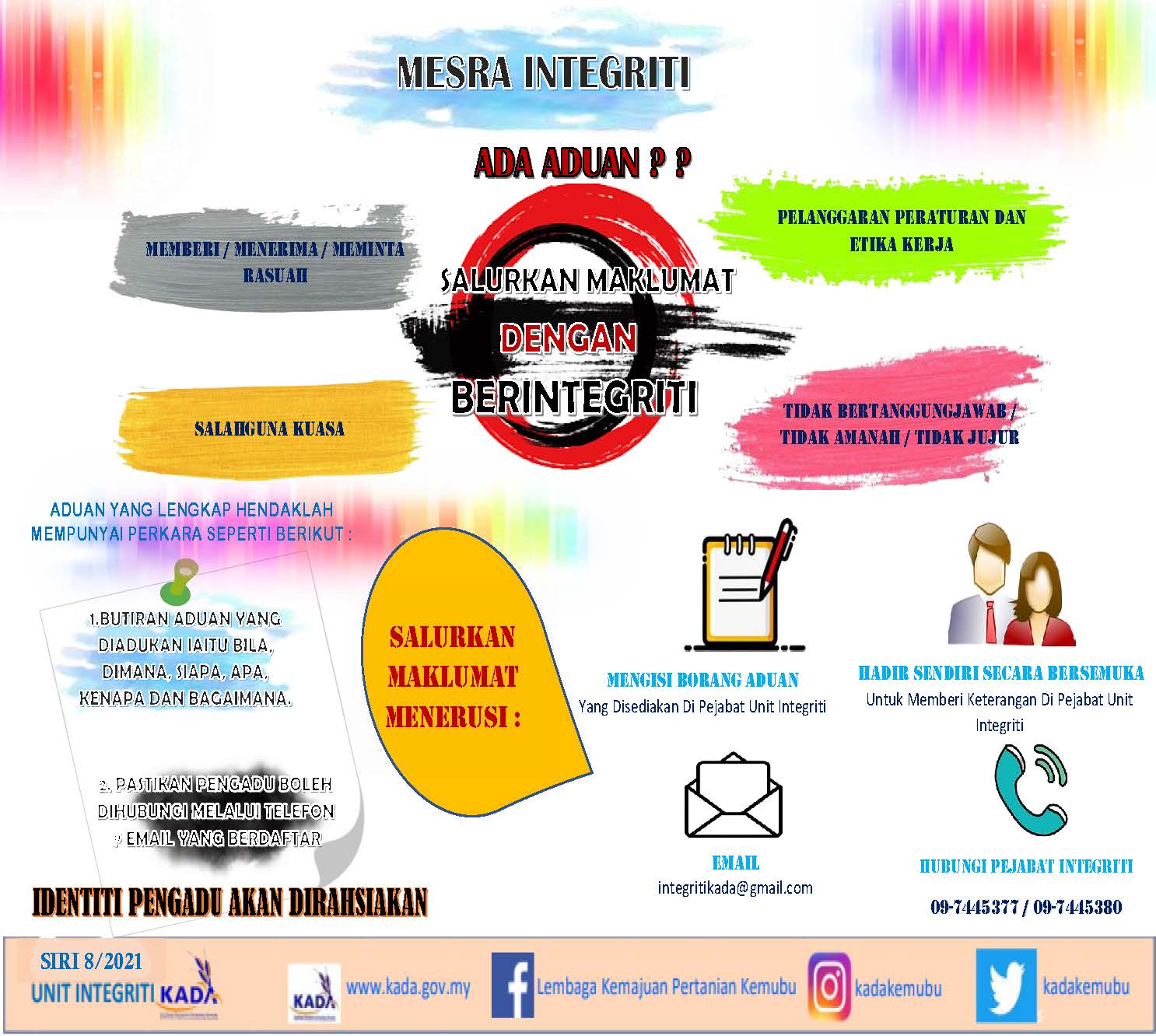 Siri 8 laporkan salah laku warga kada